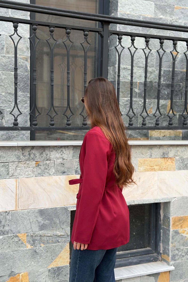ONE COLOR CLASSIC WOMAN JACKET BURGUNDY/VISHNJE - 3