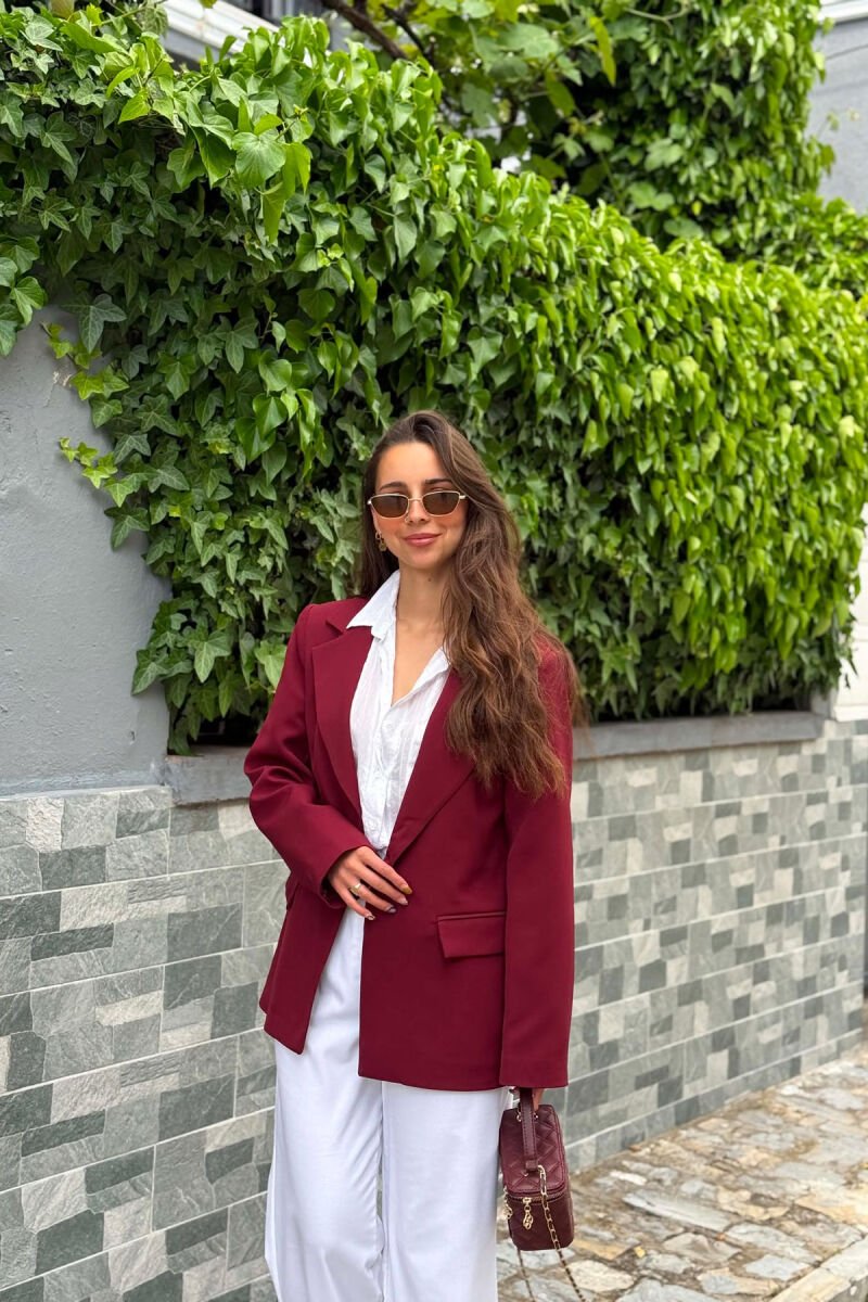 ONE COLOR CLASSIC WOMAN JACKET CHERRY/ QERSHI - 6