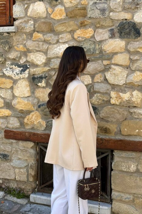 ONE COLOR CLASSIC WOMAN JACKET CREAM/KREM - 9