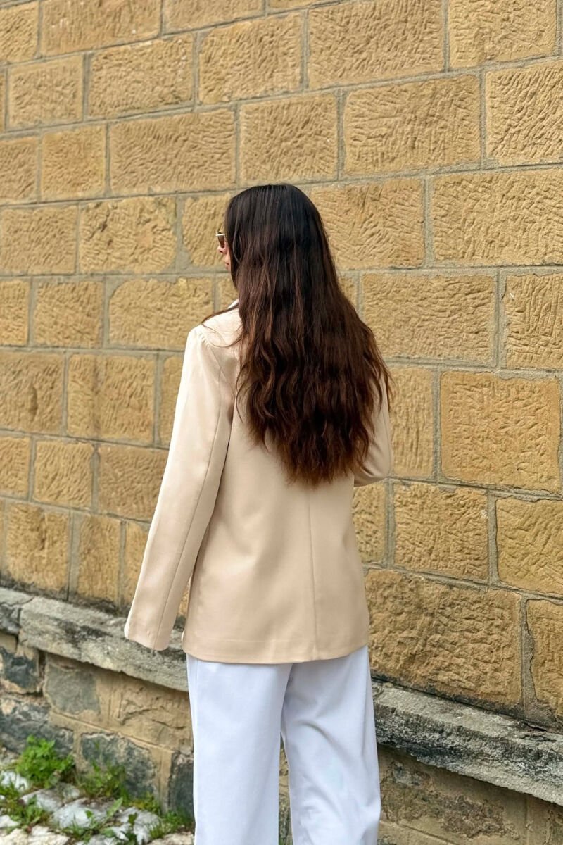 ONE COLOR CLASSIC WOMAN JACKET CREAM/KREM - 6