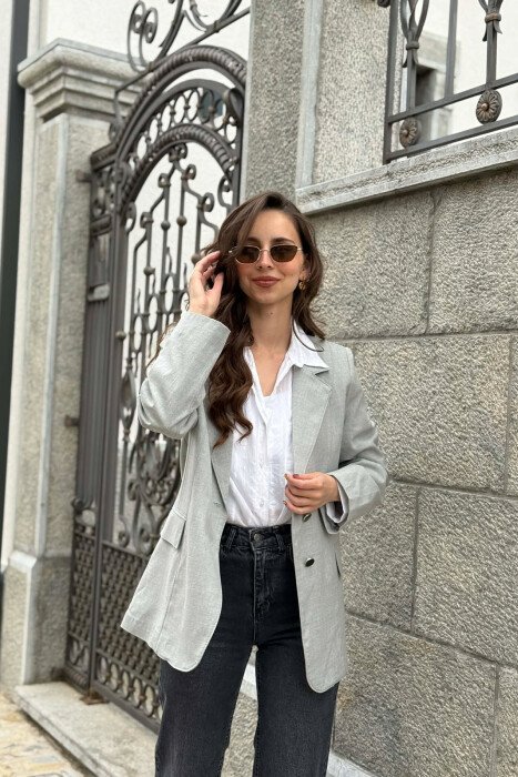 ONE COLOR CLASSIC WOMAN JACKET GREY/GRI - 1