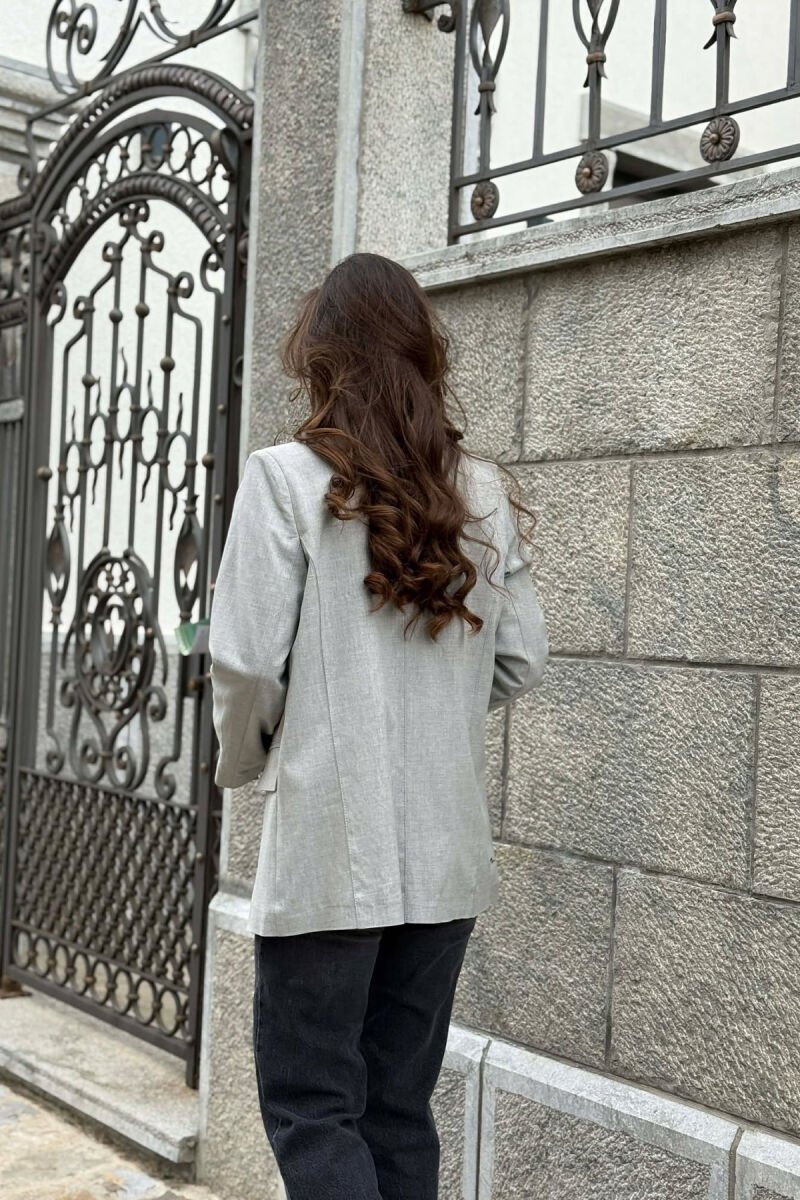 ONE COLOR CLASSIC WOMAN JACKET GREY/GRI - 2