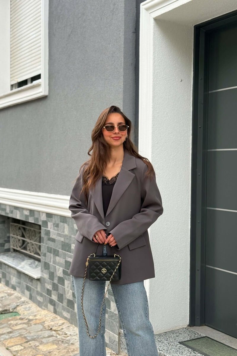 ONE COLOR CLASSIC WOMAN JACKET IRON GREY/GRI HEKURI - 4