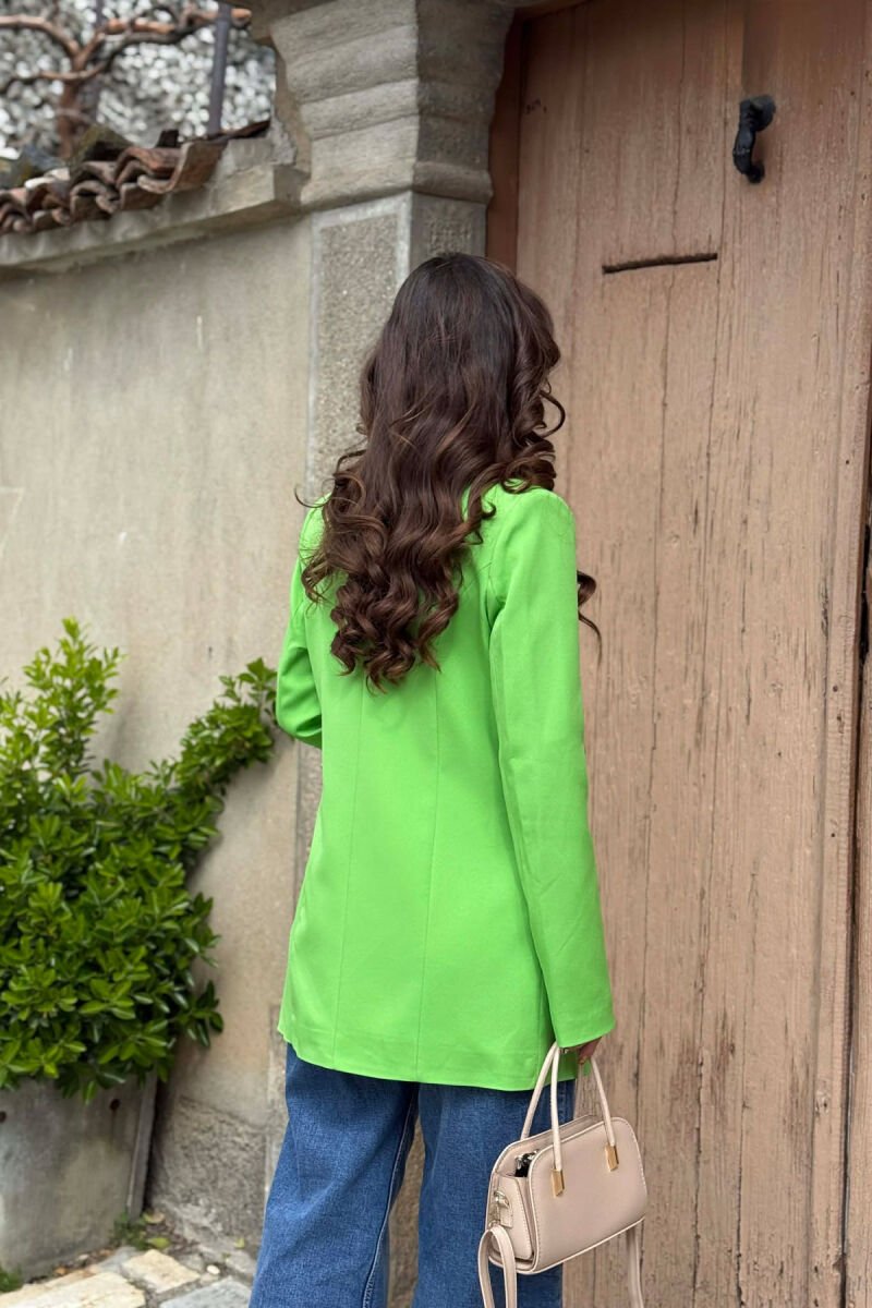 ONE COLOR CLASSIC WOMAN JACKET LIGHT GREEN/JEZB - 4