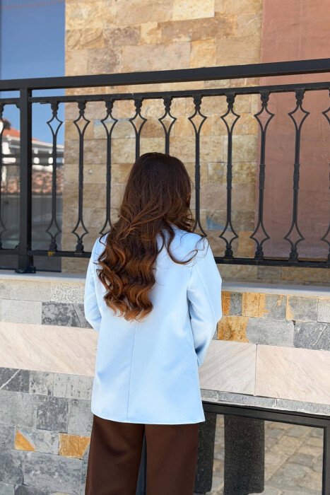 ONE COLOR CLASSIC WOMAN JACKET LIGHTBLUE/BZ - 4