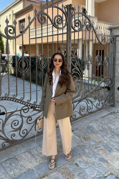 ONE COLOR CLASSIC WOMAN JACKET OLIVE/ULLI - 4