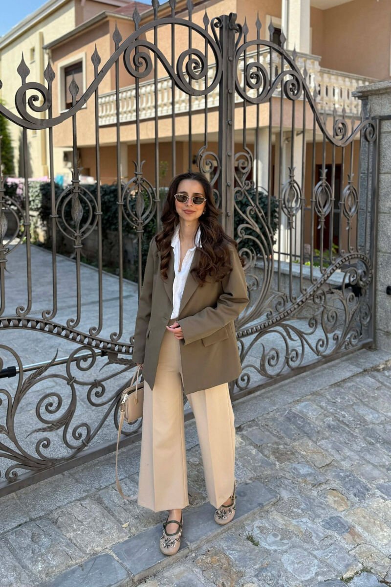 ONE COLOR CLASSIC WOMAN JACKET OLIVE/ULLI - 4