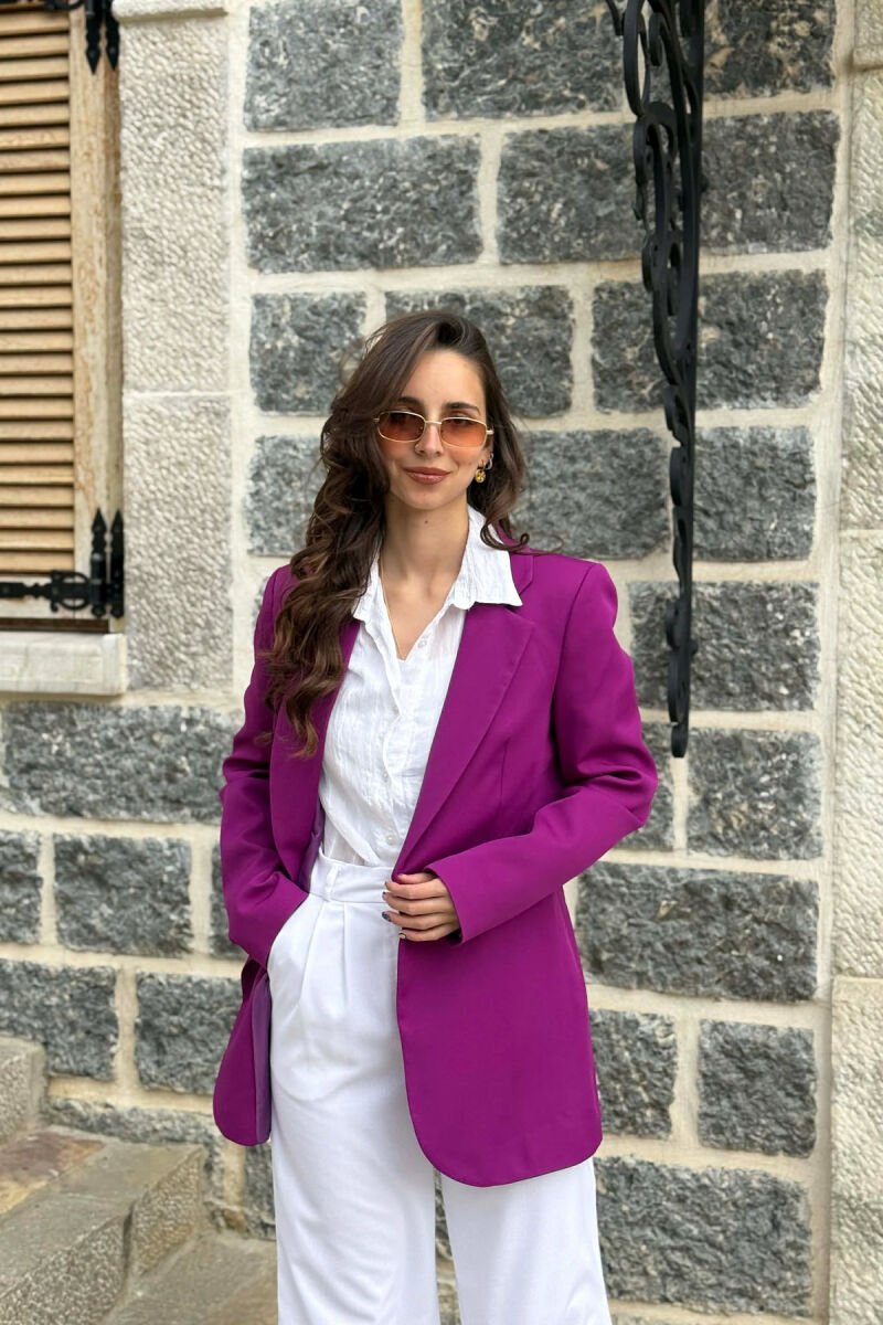 ONE COLOR CLASSIC WOMAN JACKET PURPLE/LEJLA - 1