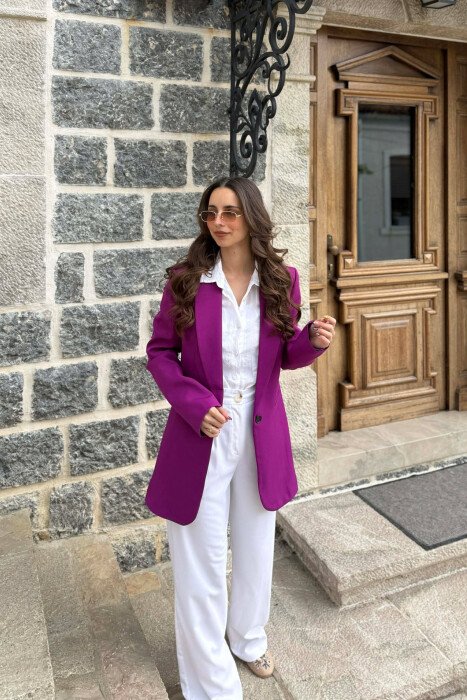 ONE COLOR CLASSIC WOMAN JACKET PURPLE/LEJLA - 3