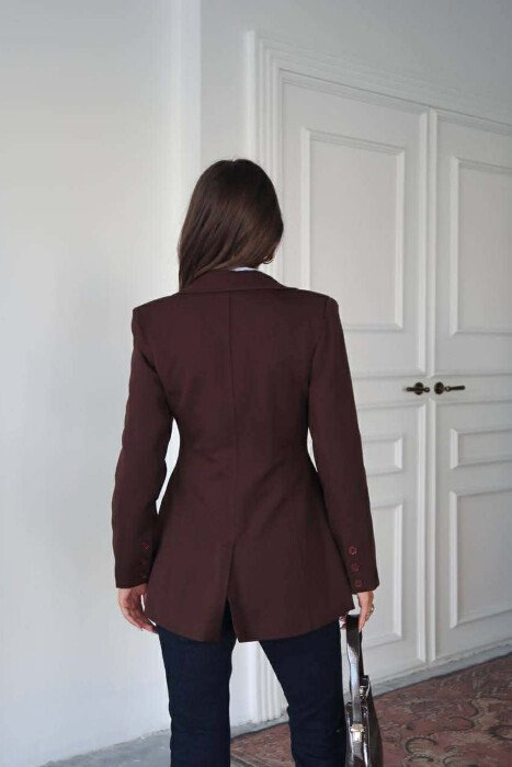 ONE COLOR CLASSIC WOMEN JACKET DARK BROWN/KAE - 3
