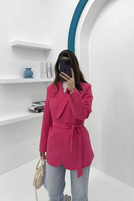 ONE COLOR CLASSIC WOMEN JACKET FUCHSIA/CIKLAMI 