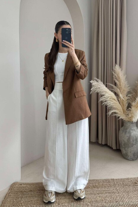 ONE COLOR CLASSIC WOMEN JACKET BROWN/KAFE - 2