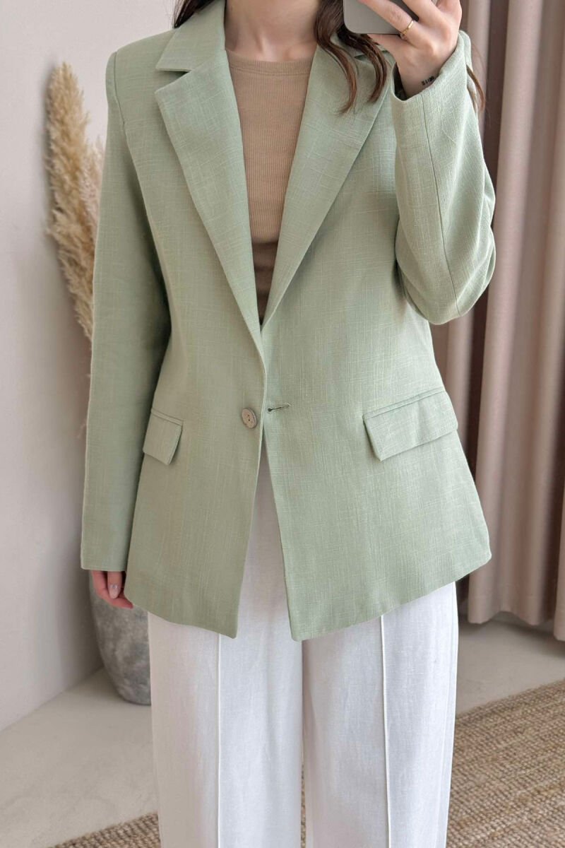 ONE COLOR CLASSIC WOMEN JACKET MINT/MENTE - 2