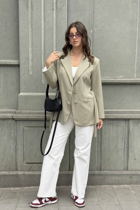 ONE COLOR CLASSIC WOMEN JACKET MINT/MENTE - KLAUDIO FASHION