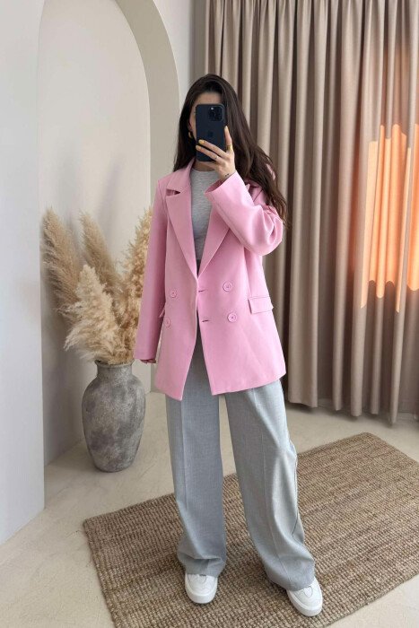 ONE COLOR CLASSIC WOMEN JACKET PINK/ROZE 