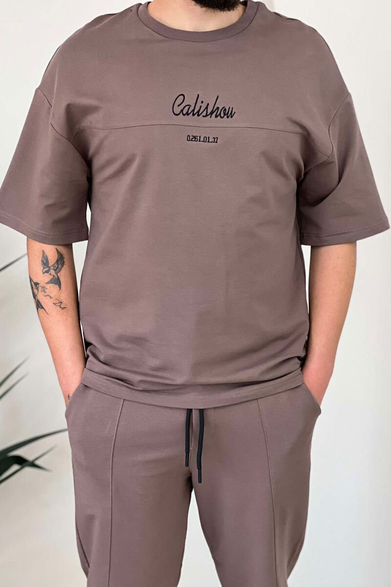 ONE COLOR COTTON MEN SET LIGHT BROWN/KAZB - 2