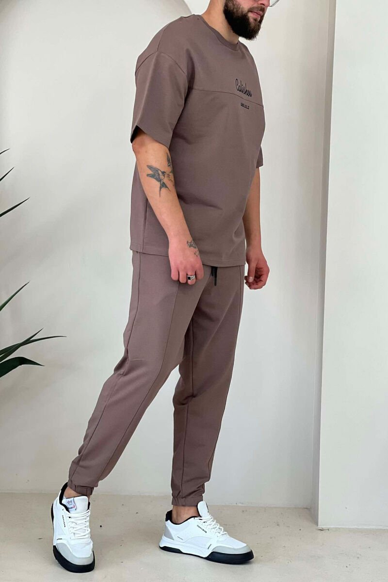 ONE COLOR COTTON MEN SET LIGHT BROWN/KAZB - 3