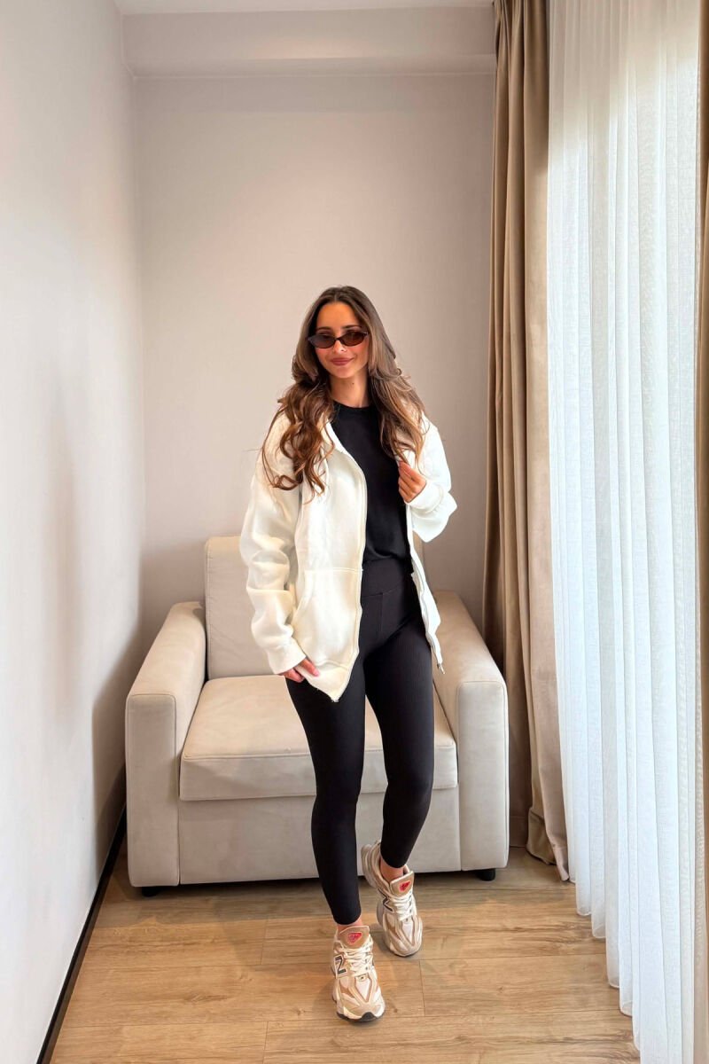 ONE COLOR COTTON WOMEN JACKET WHITE-E BARDHE - 6