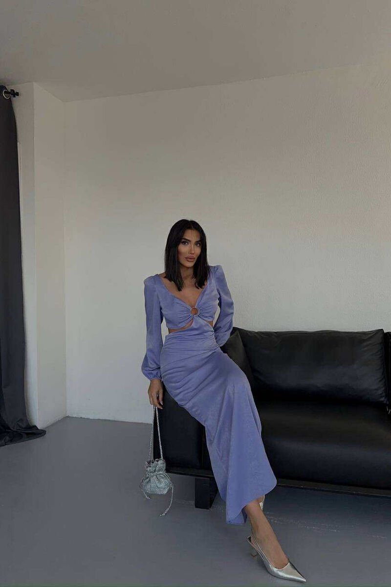 ONE COLOR CROP TOP+SKIRT WOMEN SET PURPLE/LEJLA - 3