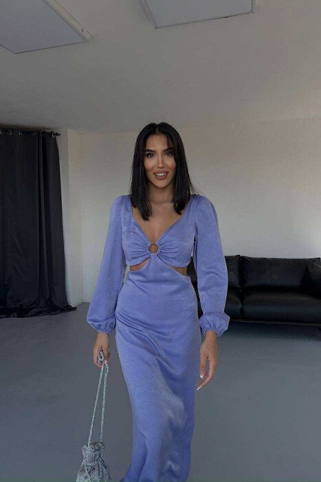 ONE COLOR CROP TOP+SKIRT WOMEN SET PURPLE/LEJLA - 5