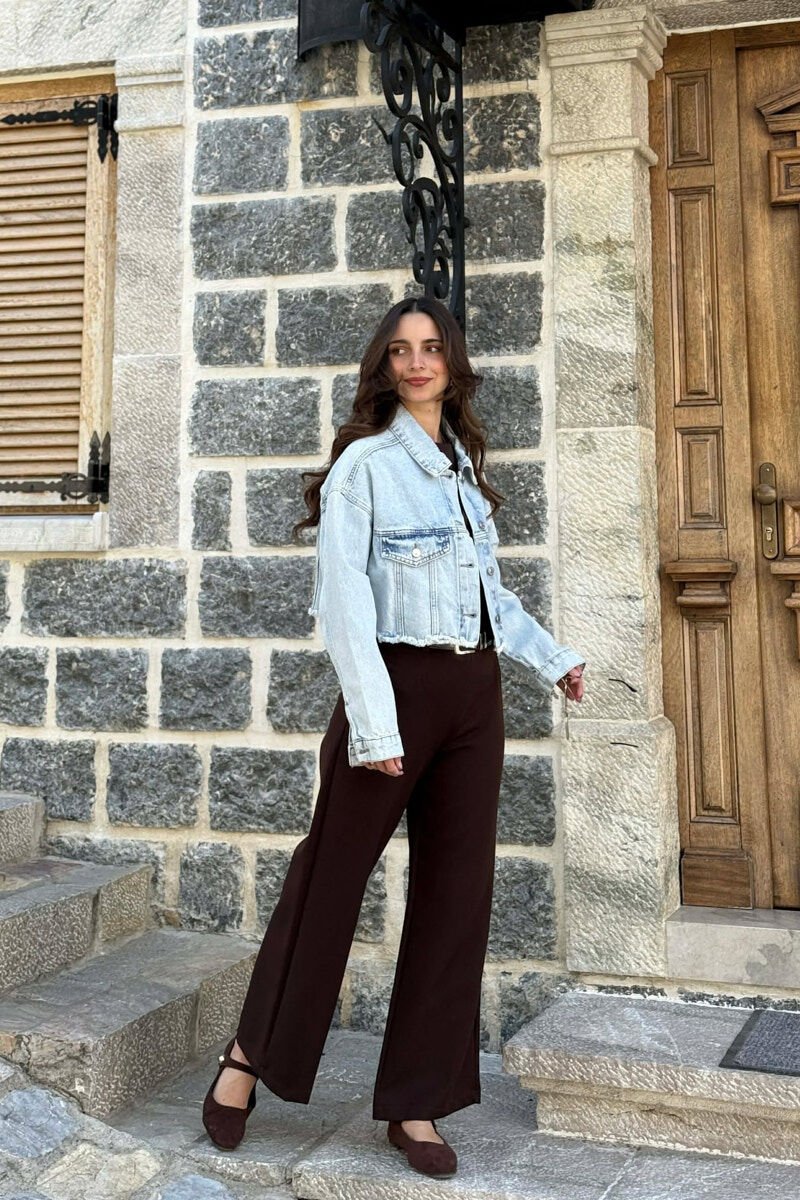 ONE COLOR CROPPED DENIM WOMEN JACKET BABY BLUE/BLU BY - 3