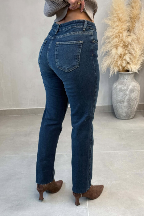 ONE COLOR CUT OFF EDGES WOMEN JEANS BLUE/BLU - 2