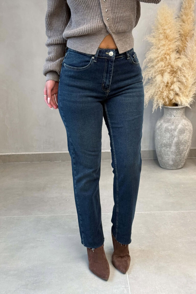 ONE COLOR CUT OFF EDGES WOMEN JEANS BLUE/BLU - 3