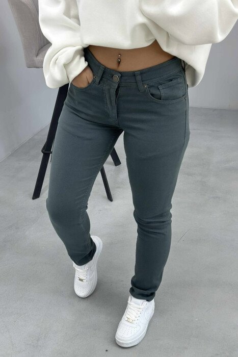 ONE COLOR DENIM SIMPLE WOMEN JEANS BLUE STONE/GK 