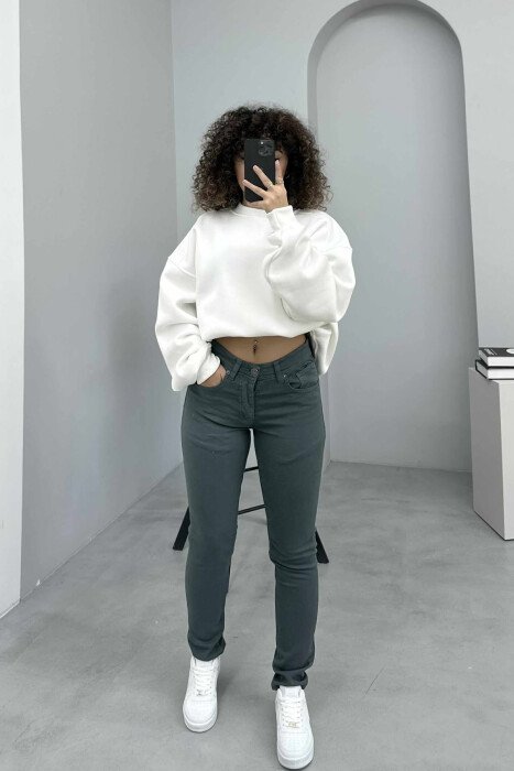 ONE COLOR DENIM SIMPLE WOMEN JEANS BLUE STONE/GK - 2
