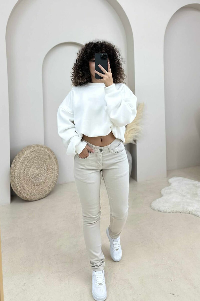 ONE COLOR DENIM SIMPLE WOMEN JEANS LIGHT GREY/GZ - 2