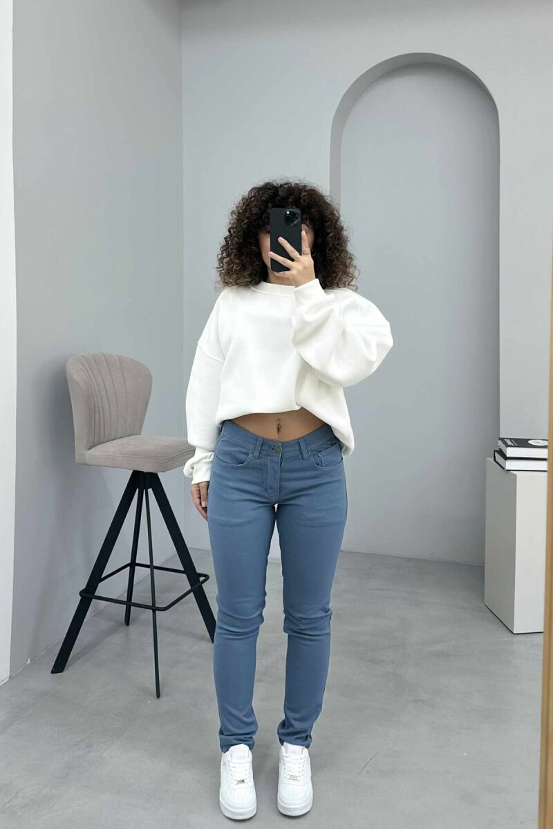 ONE COLOR DENIM SIMPLE WOMEN JEANS LIGHTBLUE/BZ - 2
