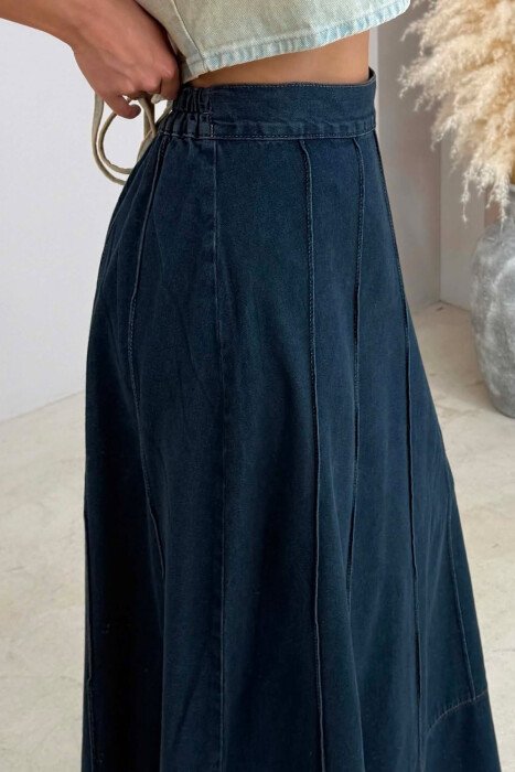 ONE COLOR DENIM WOMAN SKIRT BLUE/BLU - 3