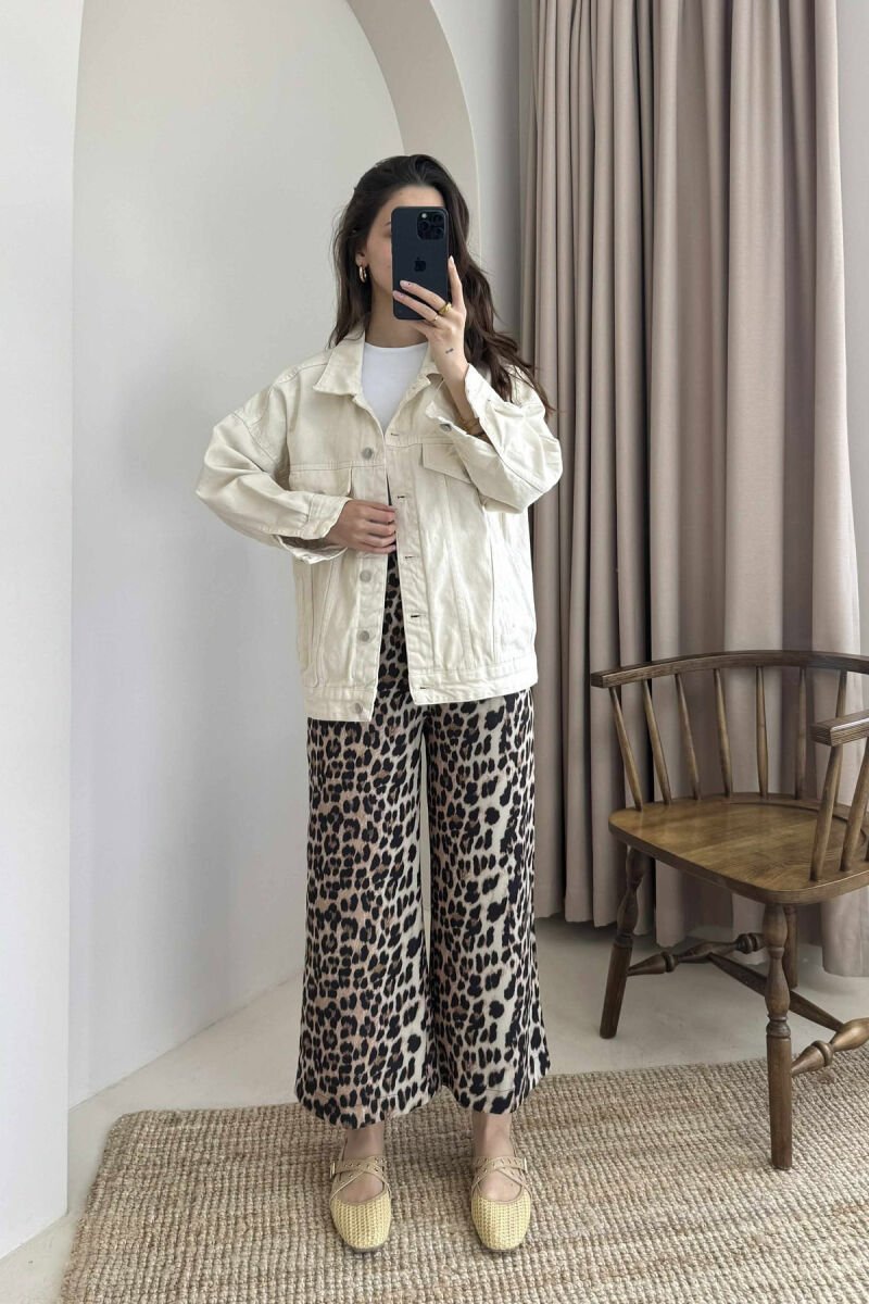 ONE COLOR SIMPLE WOMEN JACKET CREAM/KREM - 3