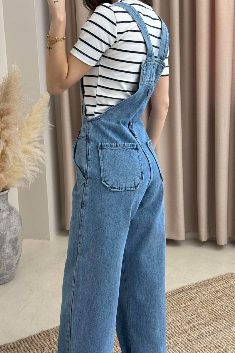 ONE COLOR DENIM WOMEN JUMPSUIT BLUE/BLU - 4