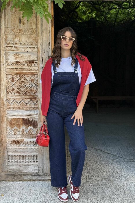 JUMPSUIT XHINS PËR FEMRA NË NGJYRËN BLU E ERRËT - KLAUDIO FASHION