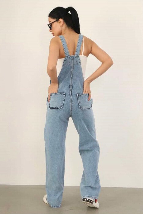 ONE COLOR DENIM WOMEN JUMPSUIT LIGHTBLUE/BZ - 17