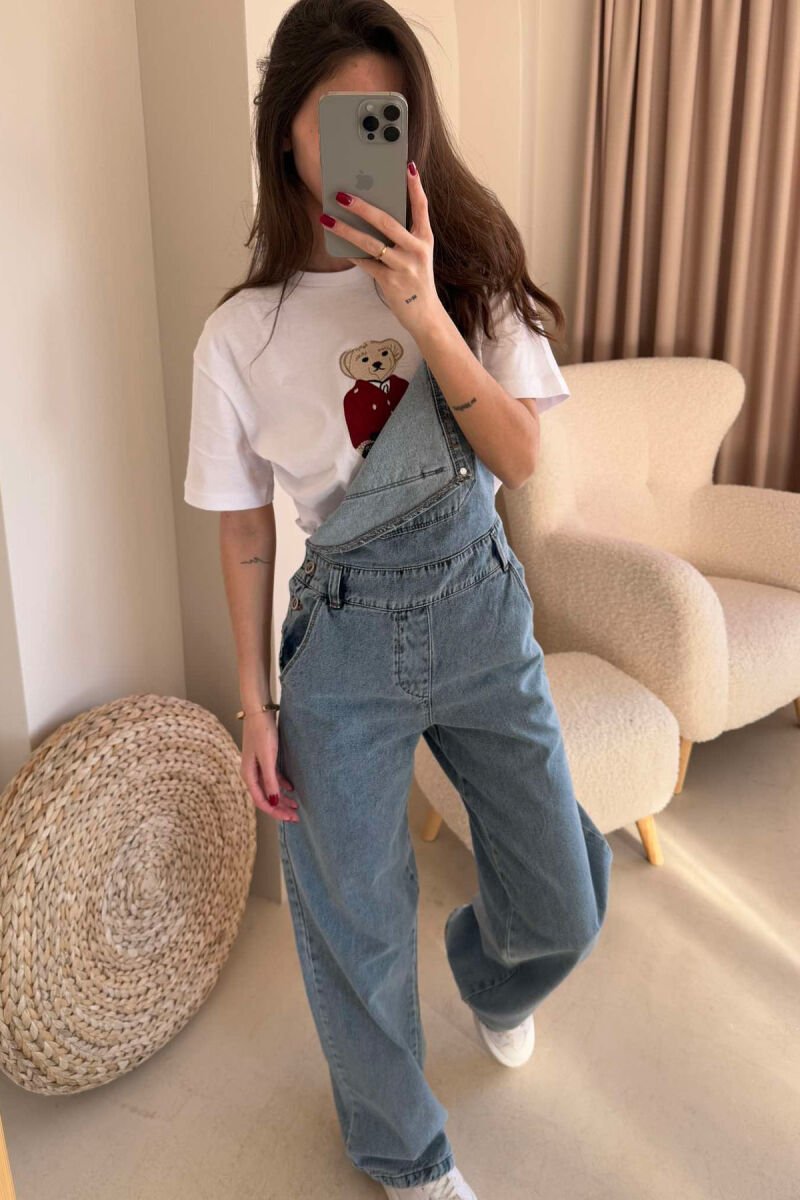 ONE COLOR DENIM WOMEN JUMPSUIT LIGHTBLUE/BZ - 10