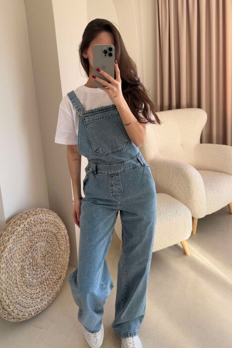 ONE COLOR DENIM WOMEN JUMPSUIT LIGHTBLUE/BZ - 11