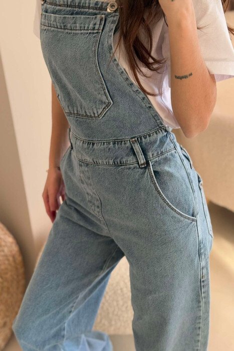 ONE COLOR DENIM WOMEN JUMPSUIT LIGHTBLUE/BZ - 14