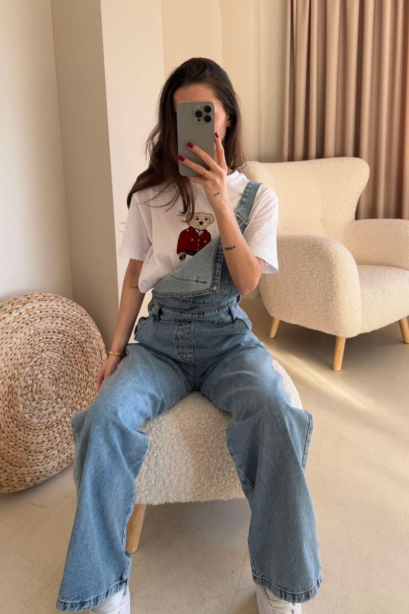 ONE COLOR DENIM WOMEN JUMPSUIT LIGHTBLUE/BZ - 16