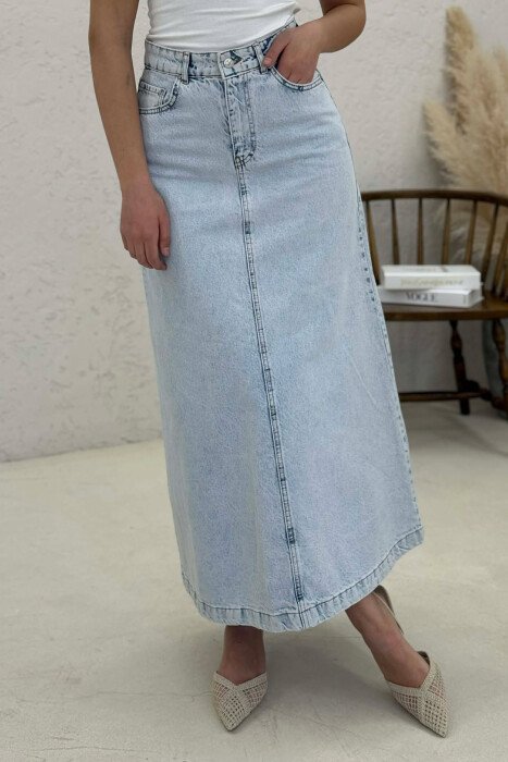 ONE COLOR DENIM WOMEN SKIRT BEAUBLUE/BBL - 2