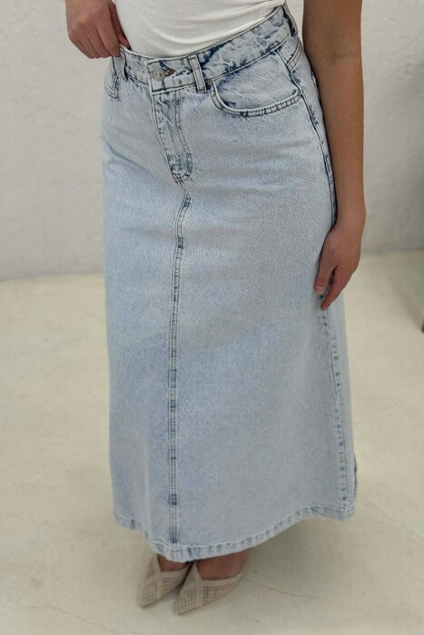 ONE COLOR DENIM WOMEN SKIRT BEAUBLUE/BBL - 5
