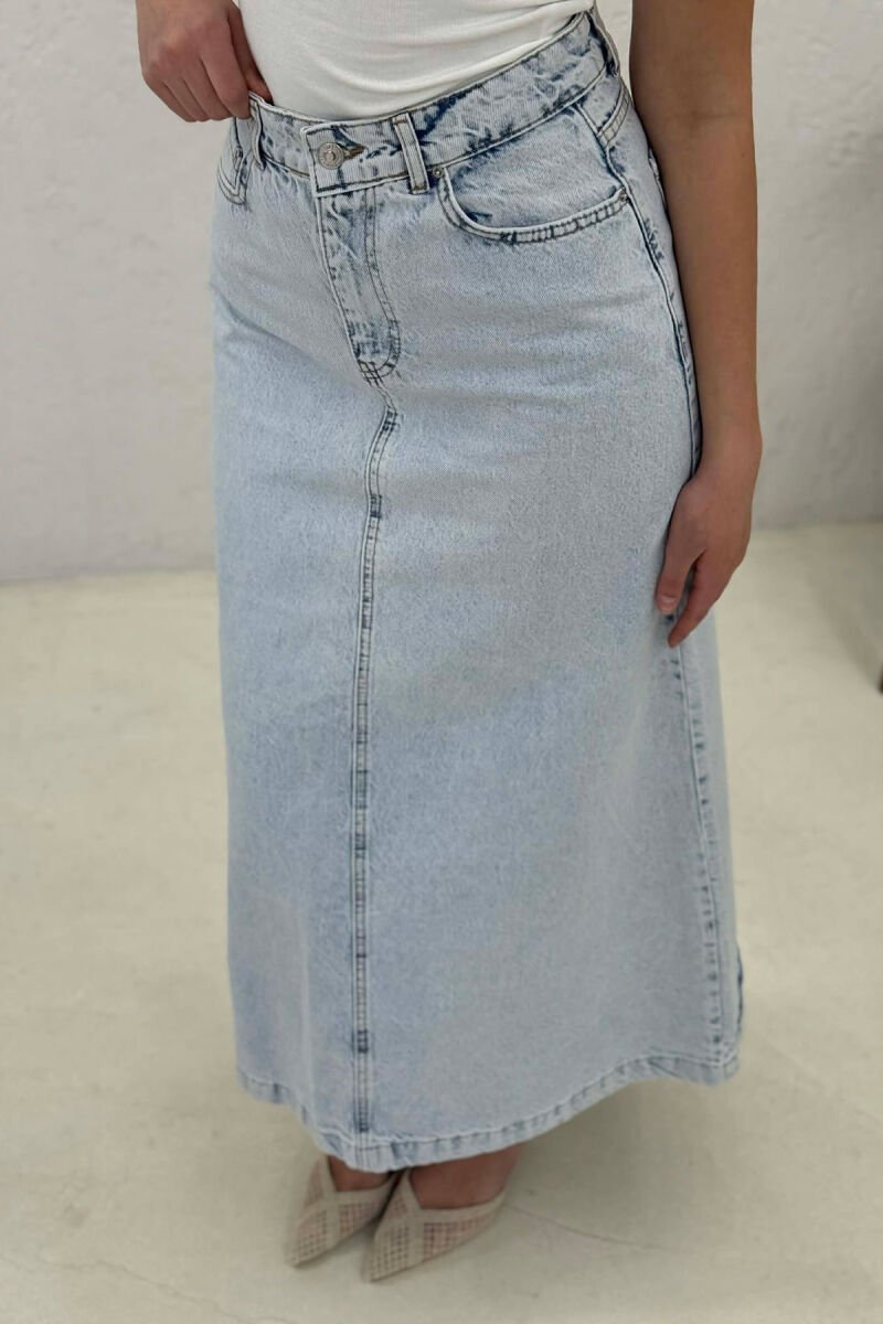 ONE COLOR DENIM WOMEN SKIRT BEAUBLUE/BBL - 5