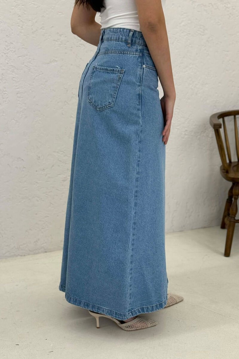 ONE COLOR DENIM WOMEN SKIRT LIGHTBLUE/BZ - 5