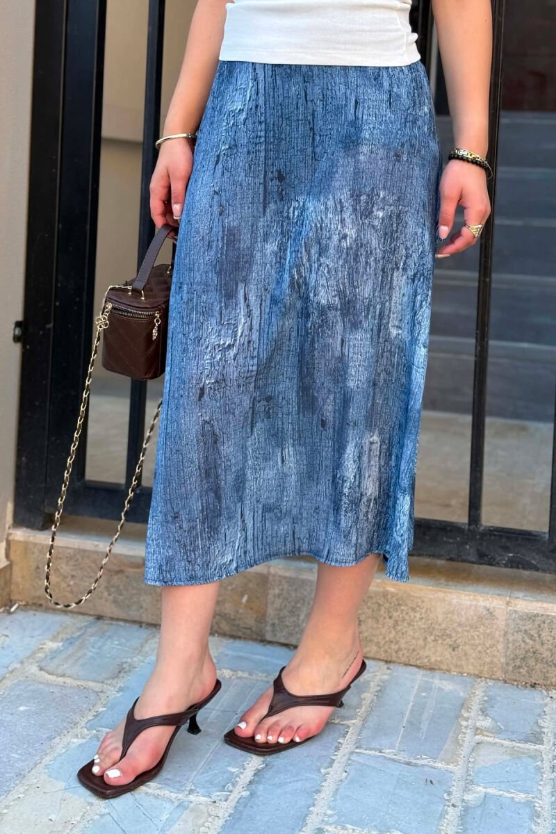 ONE COLOR DESIGNED WOMAN DRESS BLUE/BLU - 2