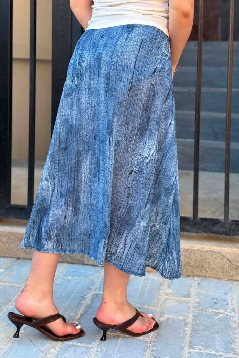 ONE COLOR DESIGNED WOMAN DRESS BLUE/BLU - 3