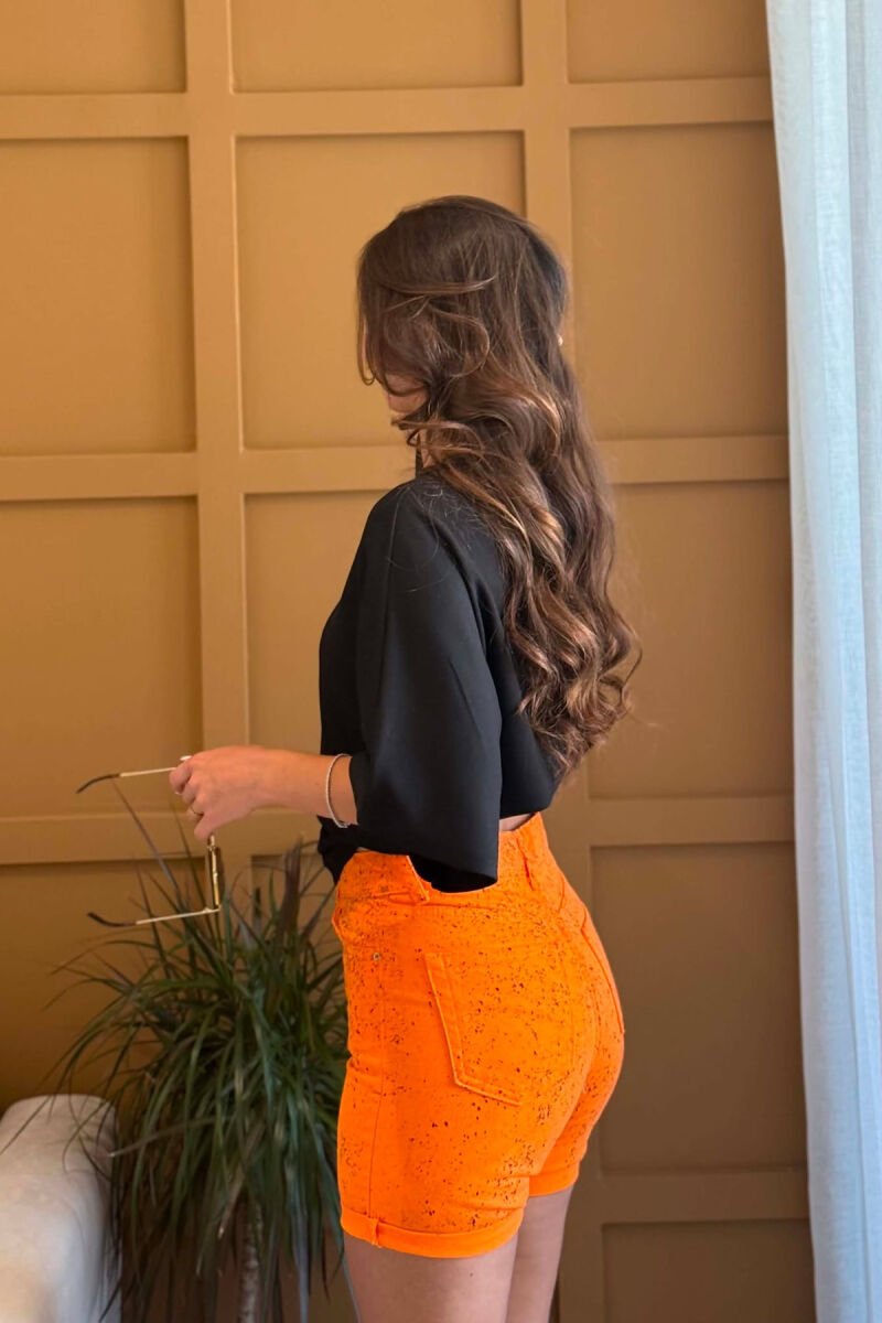 ONE COLOR DESIGNED WOMAN SHORTS ORANGE/PORTOKALLI - 3