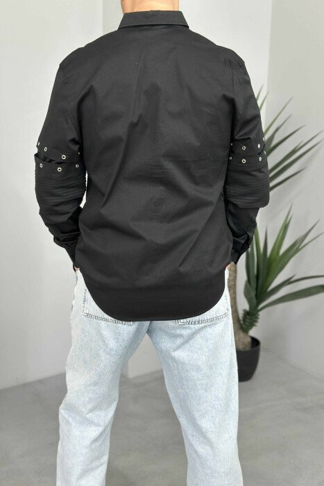 ONE COLOR DETAILS MEN SHIRT BLACK/ E ZEZE - 2