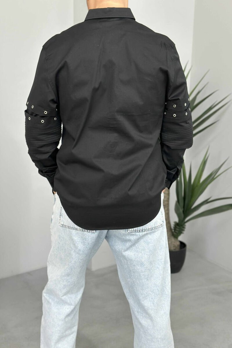 ONE COLOR DETAILS MEN SHIRT BLACK/ E ZEZE - 2