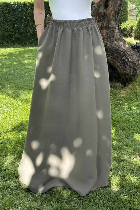 FUND NJË NGJYRËSH I GJATË ME BEL ELASTIK PËR FEMRA NË NGJYRËN JESHILE - KLAUDIO FASHION